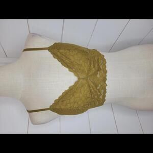 Aerie small brown lace multi strapped bralette